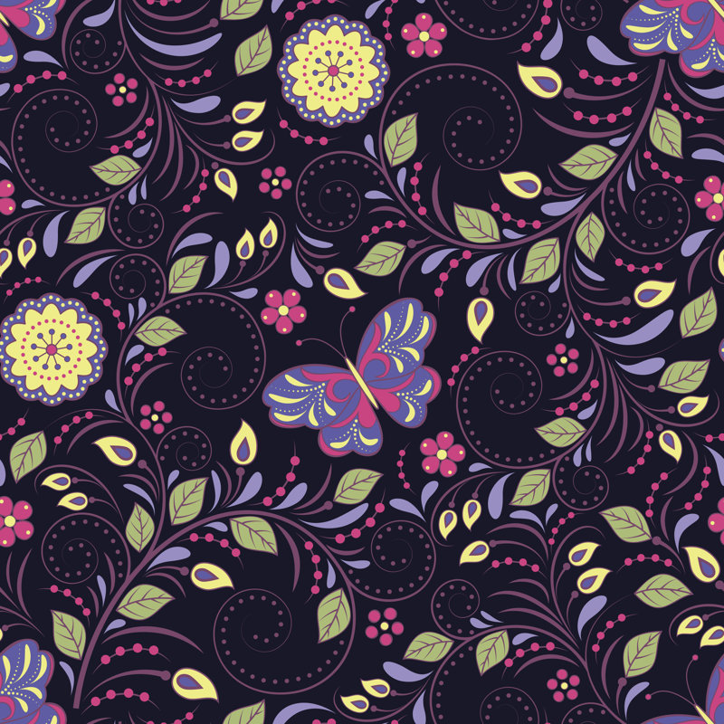 Bockman Floral by Kiyanochka - Wrapped Canvas Print, 30cm H x 30cm W x 3.8cm D