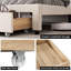 Base de lit grand format avec tête de lit avec rangement, lits plateforme tapissiers avec tiroirs, station de charge, silencieux, assemblage facile, aucun sommier tapissier requis, beige-1326531881-1326531885