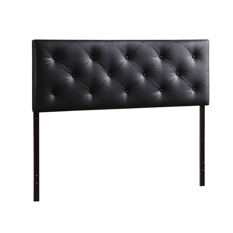 Tête de lit à panneau tapissier Erietta, Noir, Grand