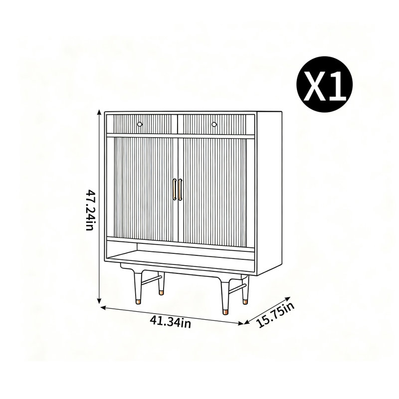 Petite armoire à chaussures de style américain