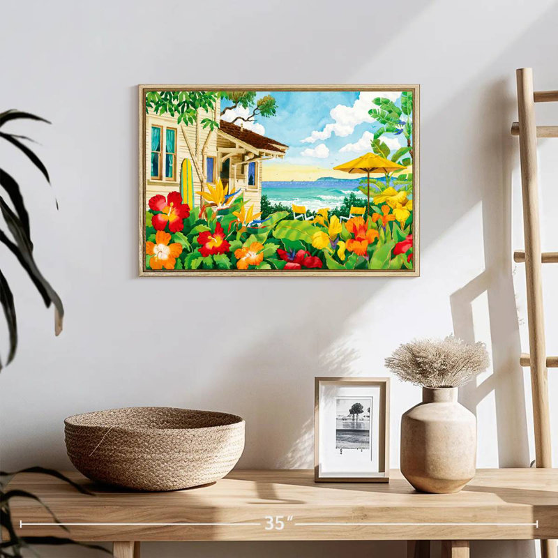The Good Life, Cadre flottant en bois naturel, 19 po x 13 po