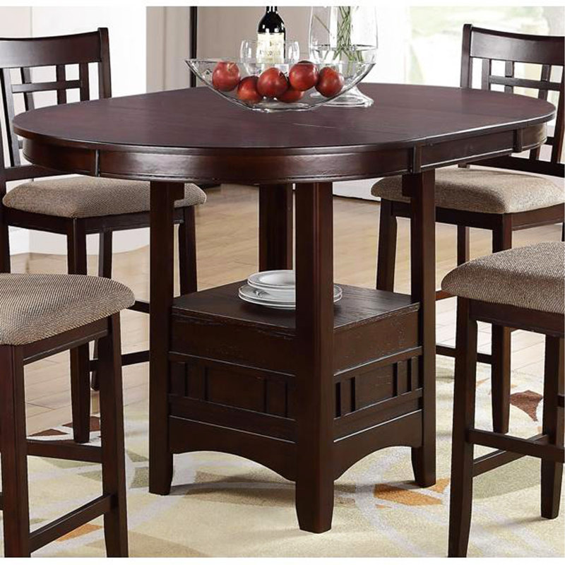 Stylish And Functional Dining Table With Built-In Lazy Susan And Storage