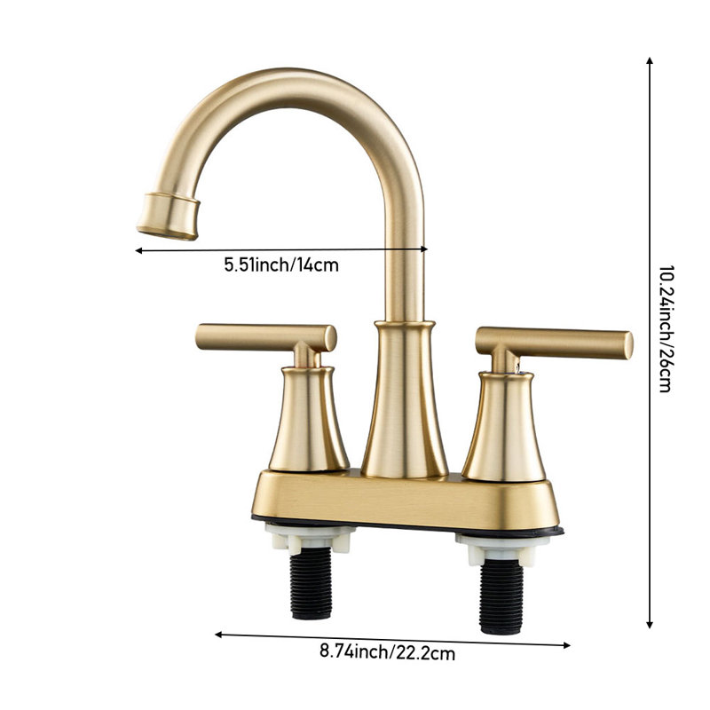 17 Stories Kitchen Faucet, Gold