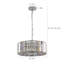 Lustre suspendu en cristal de 17 po