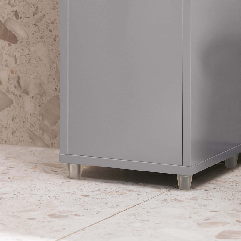 Aadhith Freestanding Linen Cabinet, Grey