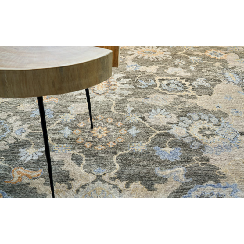 Essex Wool Damask Area Rug, Rectangle 8' x 10'