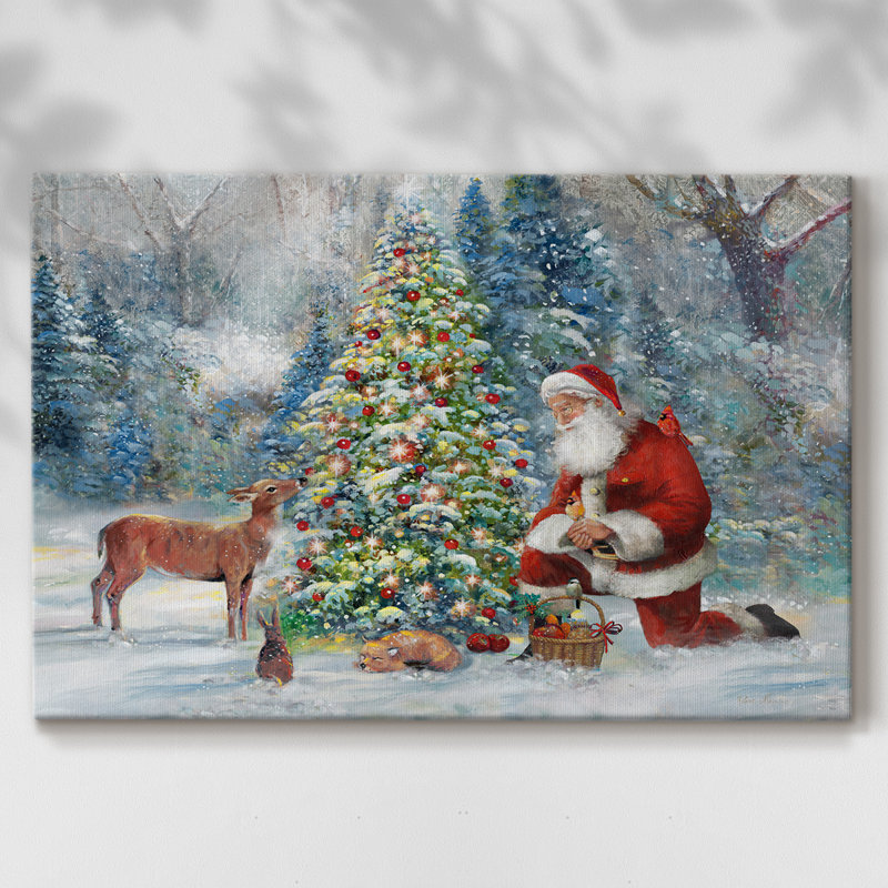 Rassemblement du Père Noël - Cavas enveloppés de galerie, 8 x 12