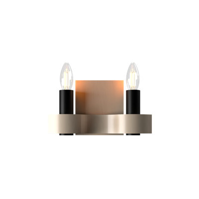 Flow Manufactured Wood Plug-in Candle Wall Light