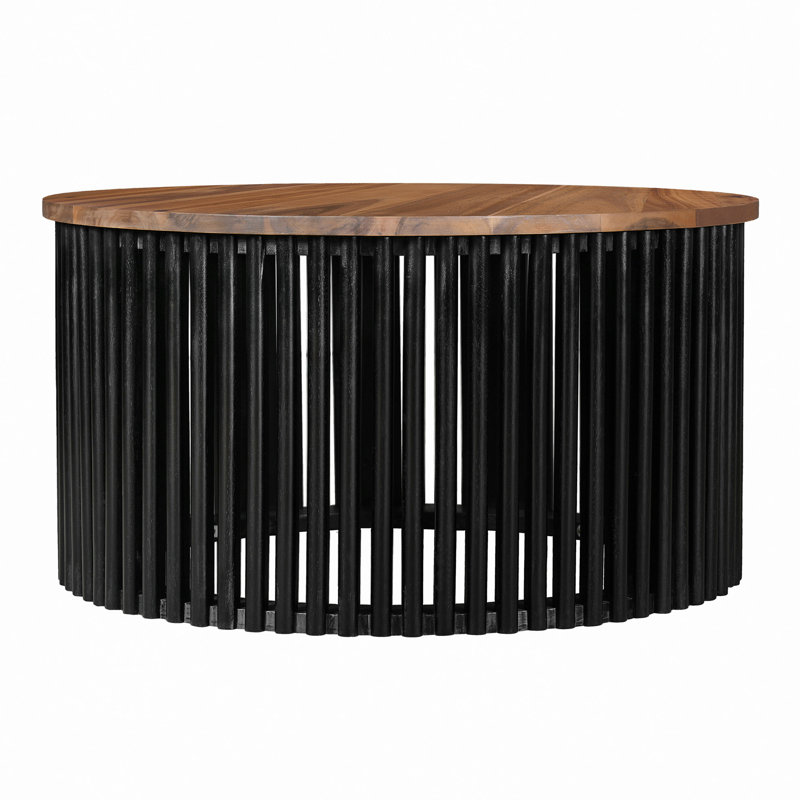 Acacia Solid Wood Coffee Table, Blue