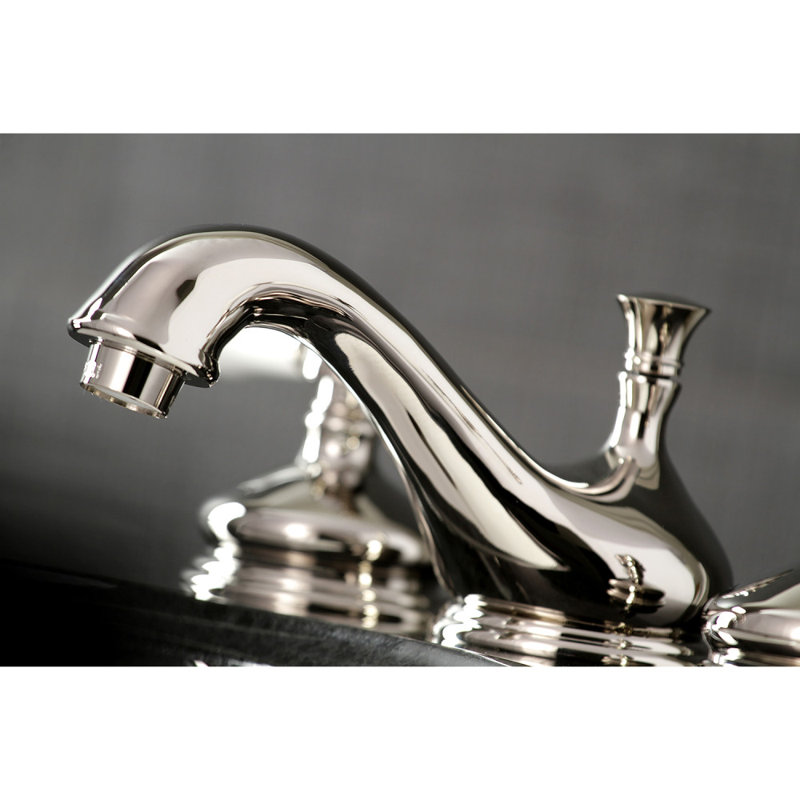 Kingston Brass Bel-Air Two-Handle 3-Hole Deck Mount Widespread Bathroom Faucet with Brass Pop-Up Drain