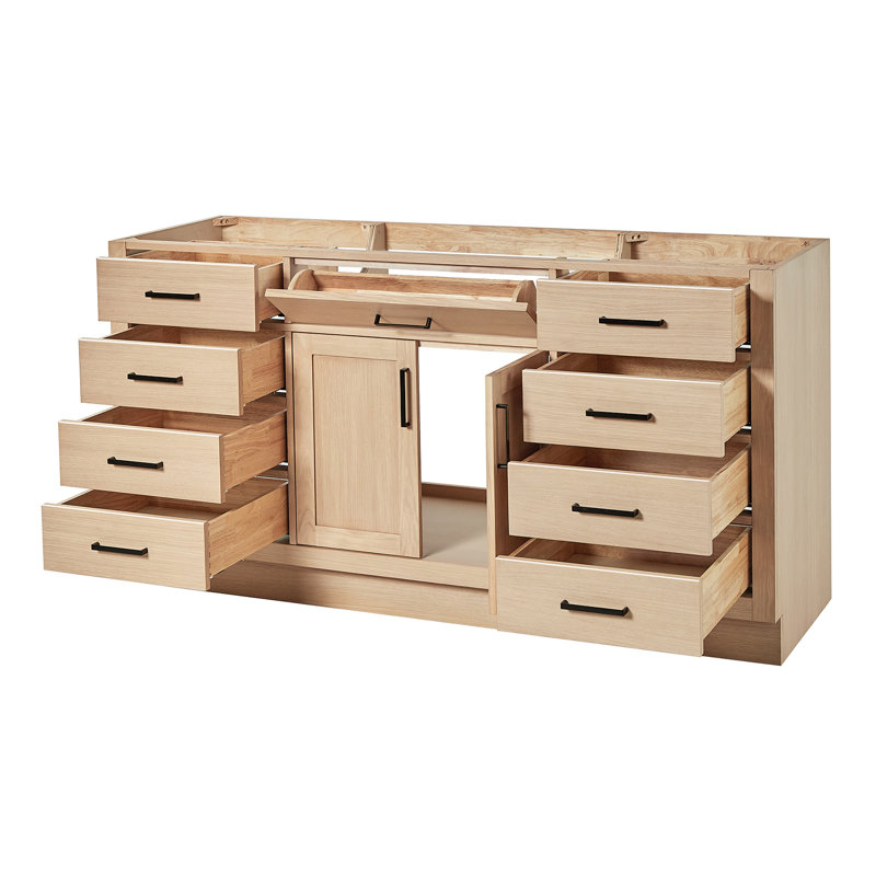 Hepburn 66 Single Bathroom Vanity Base Only, Oak