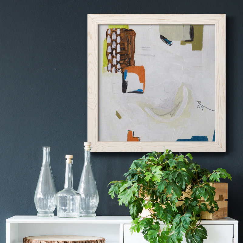 Toile encadrée Neon City Lights VI-Premium - prête à être accrochée, H 34,5 po x l 34,5 po x P 1 po, Encadrement blanc