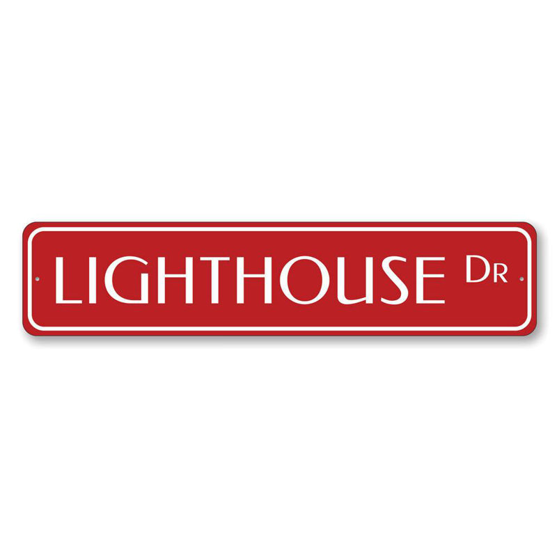 Enseigne en aluminium sur mesure phare, H 4 po x l 18 po x P 0,04 po