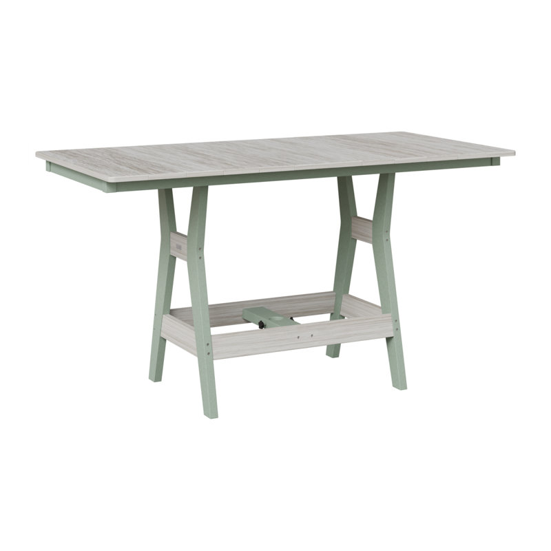 Table rectangulaire à hauteur de comptoir 66 po Berlin Gardens Harbor, Écume de mer, écume de mer, 35.5" H x 66" W x 33" D