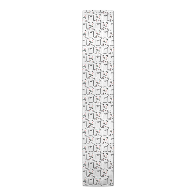 Chemin de table rectangulaire en polyester Crysta, 72 po x 16 po