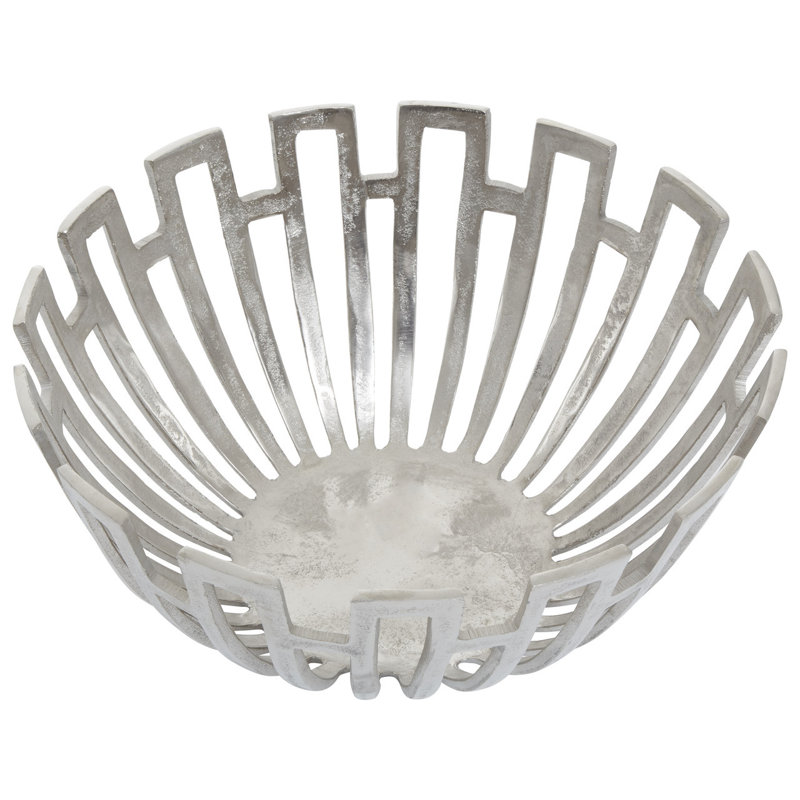 Laskey Aluminum Decorative Bowl, 24cm H x 43cm W x 43cm D