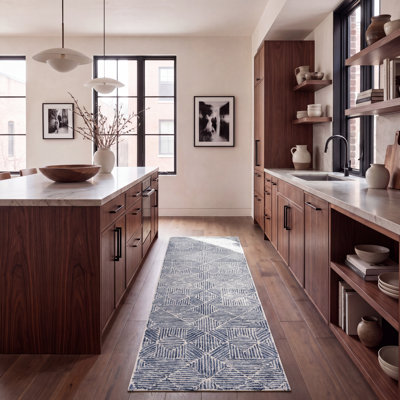 Hand-Tufted Wool Light Blue/Gray Area Rug
