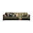 94.49" Vintage French Green Solid Wood Sofa, 3-Seater Retro Style Luxury Sofa for Living Room