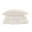 Ensemble de draps en satin de coton 4 pièces pour grand lit ivoire-118323201-118323203