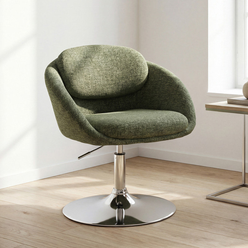Beverli Metal Accent Stool, Green