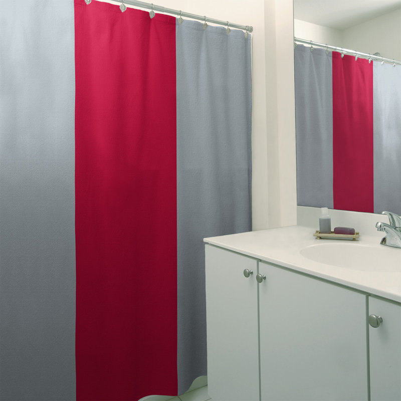 Single Shower Curtain, Red/Black/Red, No, Los Angeles