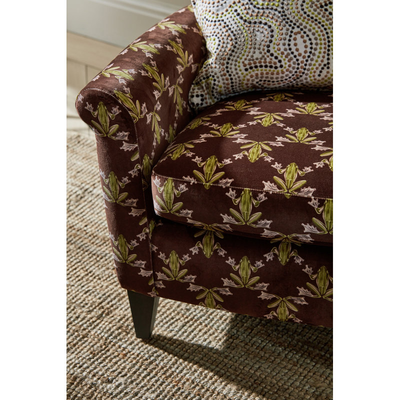 Wood Frog Fabric, Chocolate/Pistachio