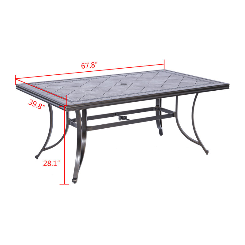 Table de salle à manger d'extérieur Jaykwon