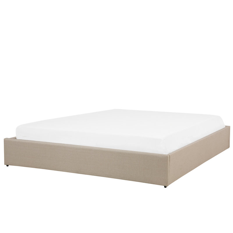 Amara Upholstered Ottoman Storage Bed, European Super King (180 x 200 cm), Beige
