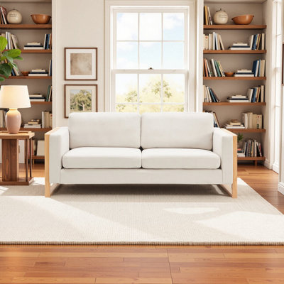 Canapé scandinave moderne en mélange de coton 79 po