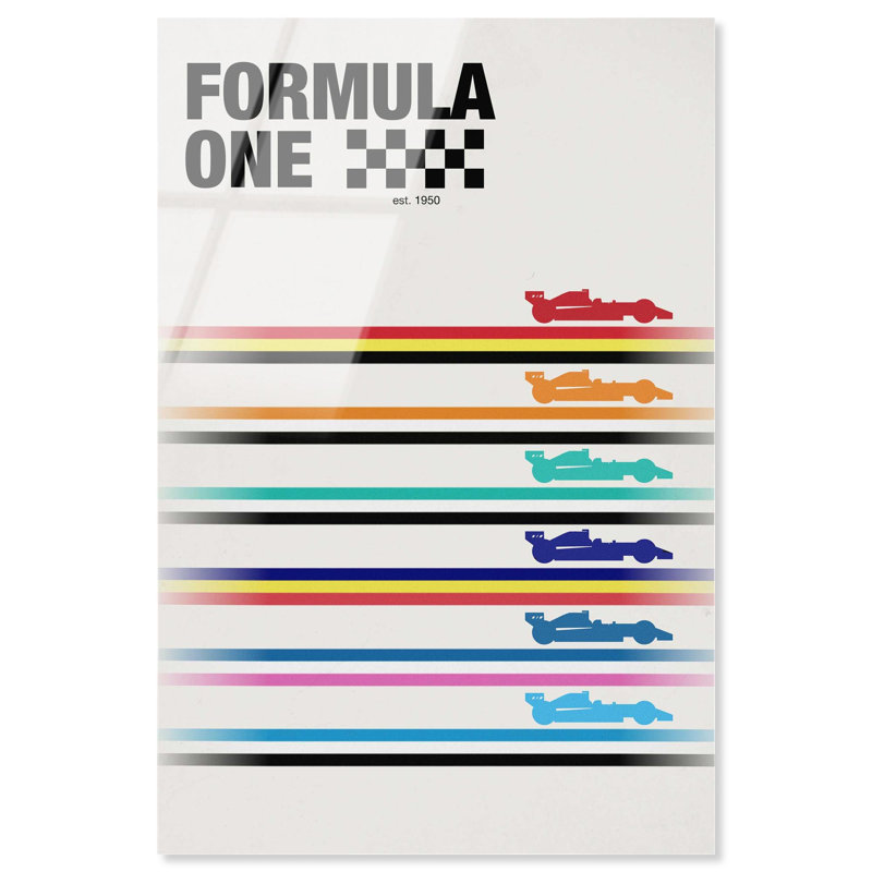 Affiche rétro Formule 1, affiche de Formule 1 par Notoriart, prêt à accrocher, 10 x 15, H 15 po x l 10 po