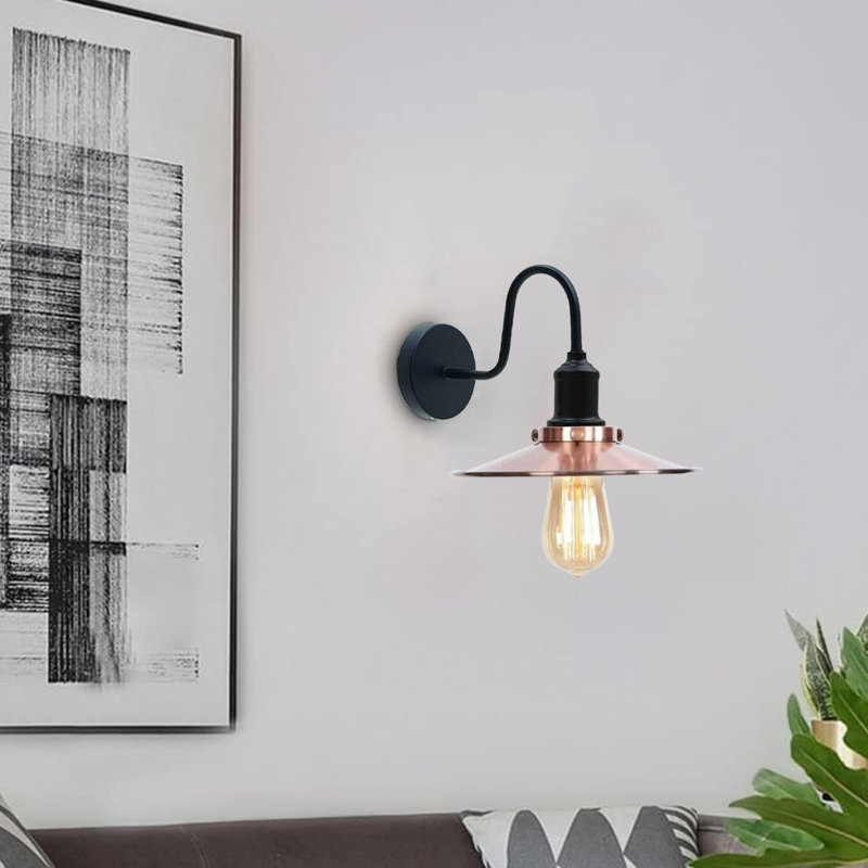 Southard 1-Light Wall Lamp with Arm, Copper