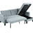Corduroy 3 Convertible Bed With Reversible Sectional, Arm Storage, And Ports For Apartment Living Room - 81.63 In Depth, 51.81 Width, 33.74 Height, 112.19 Lb Weight Storage Chaise, Cup Holders-93206560-93206565
