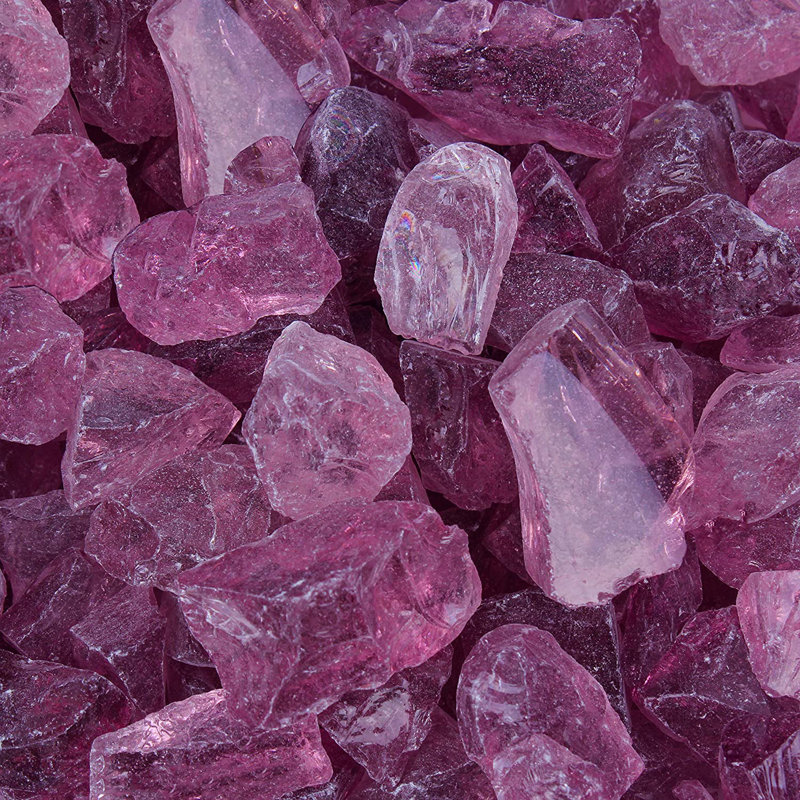Verre de foyer d'extérieur, 50 lb, Mauve foncé