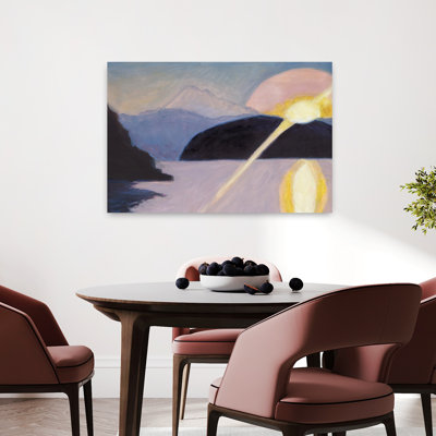 Contemporary Art Abstract Colorful Contemporary Landscape Mountain Wall Art 1 Piece Wrapped Canvas Wall Art