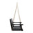 Wood Porch Swing With Slatted Seating, Dark Grey, Grey Swing, Built Strong Wood, Construction