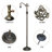 63"H Tiffany Style Floor Lamp with Stained Glass Shade and Resin Basee-2055438229