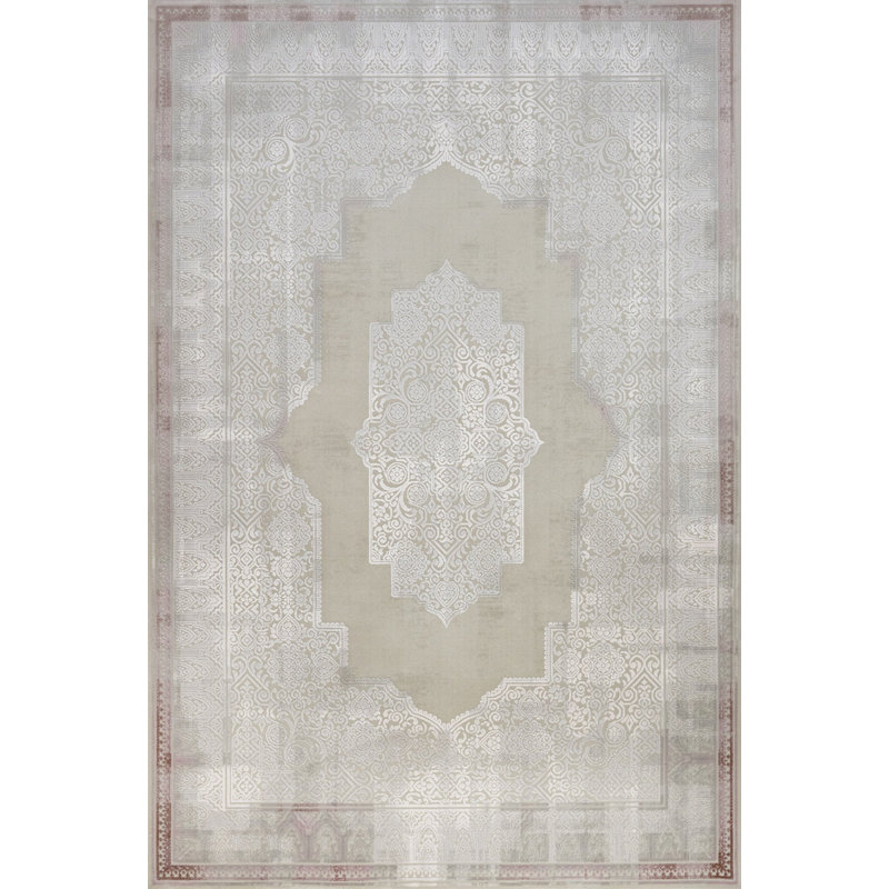 Tapis tissé antidérapant mauve à imprimé numérique oriental lavable à la machine