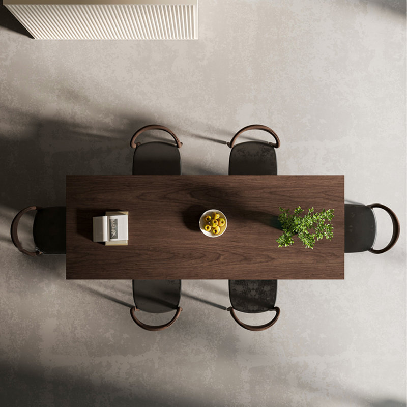 Table de salle à manger rectangulaire en bois massif French French, H 29,53 po x L 78,74 po x l 35,43 po