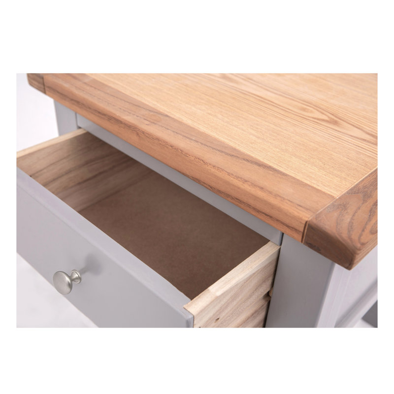 Mier Frame End Table, Grey/Chrome