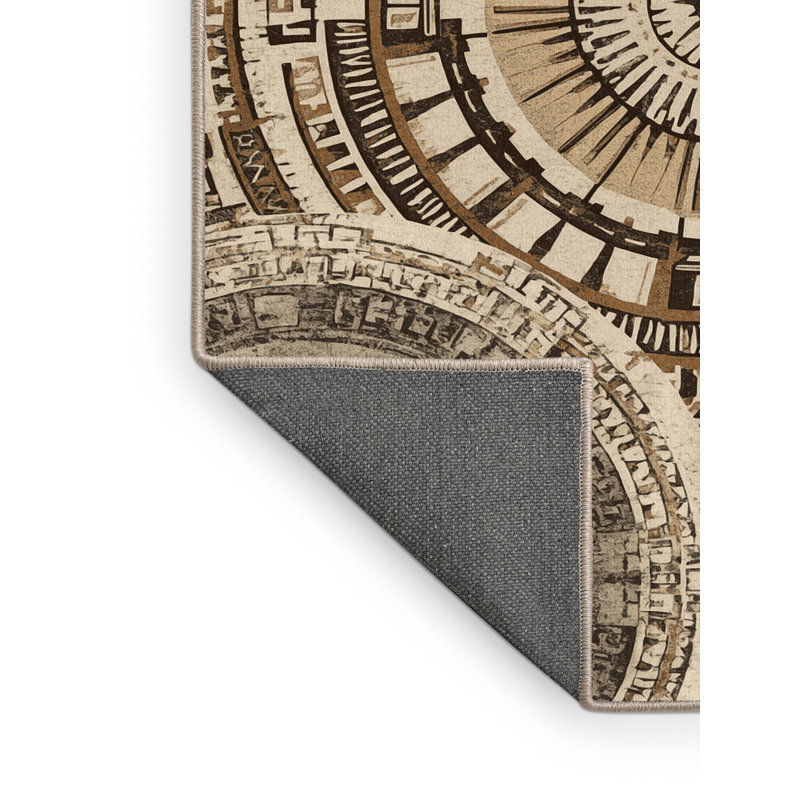 Tapis moelleux moelleux d'inspiration mondiale Ebbert, 3 x 5