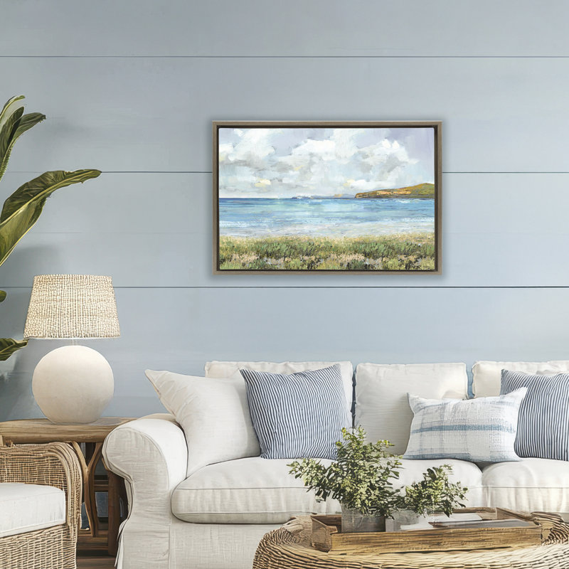 Cadre flottant Un aperçu de la tranquillité, design par Amber Sterling, Cadre flottant orme Montalcino, H 21 po x l 31 po