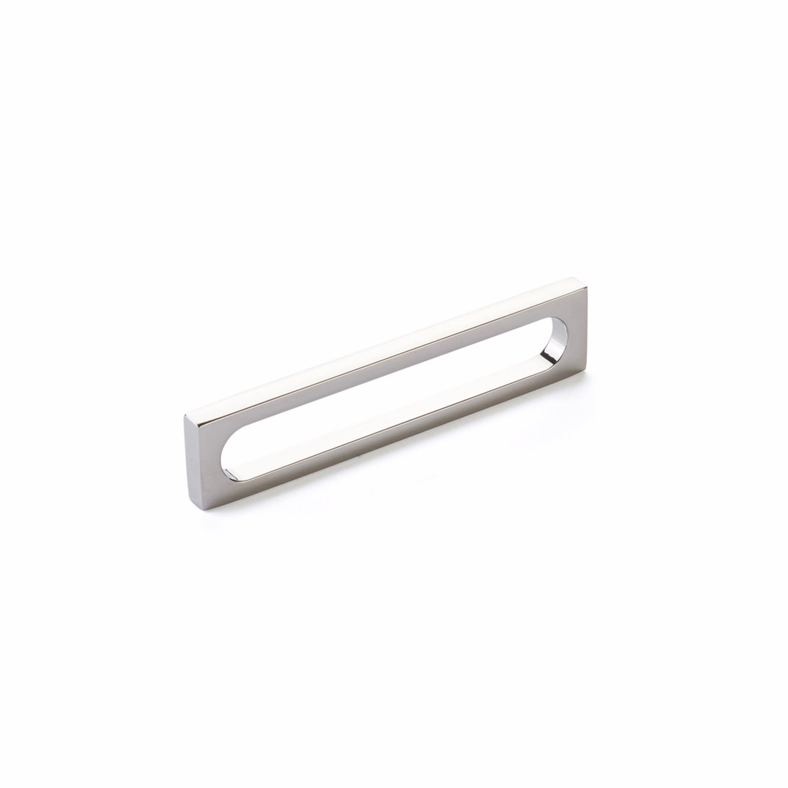 Café Brass Novelty Pull Bar Cup Pull, 5", Polished Nickel