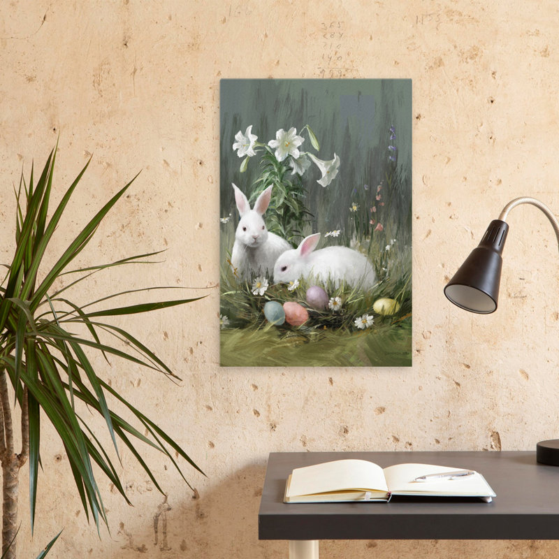 Bunnies And Bunny Seasons III Art, 24" H x 16" W