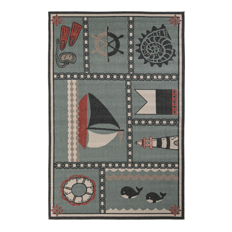 Angelys Indoor/Outdoor Area Rug, Rectangle 5'1" x 8'
