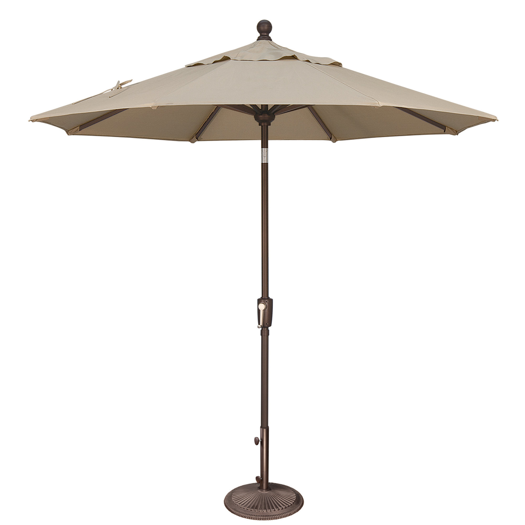 Launceston Market Umbrella, Antique Beige Solefin, Bronze, 96" H x 90" W x 90" D
