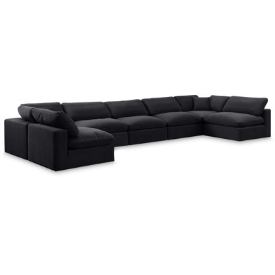 Ivanne Velvet U-Shaped Sectional Reversible