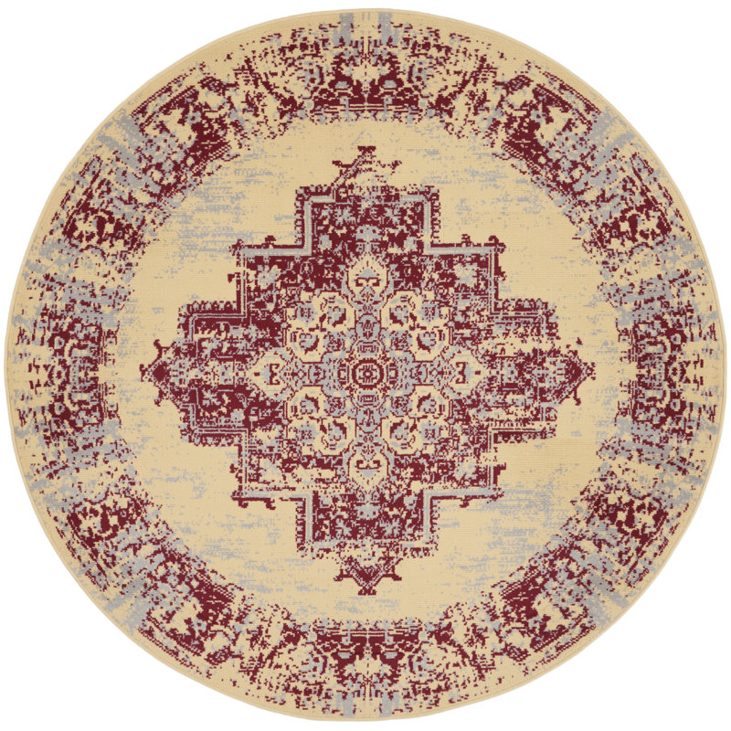 Skender Oriental Indoor Rug, Round 5'3"
