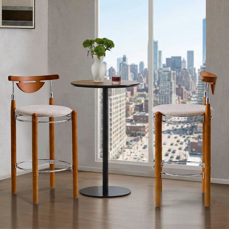 Nikko Bar Stool – Beige/Brown