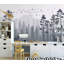Papier peint monochrome avec paysage de montagne brumeux-1306686364