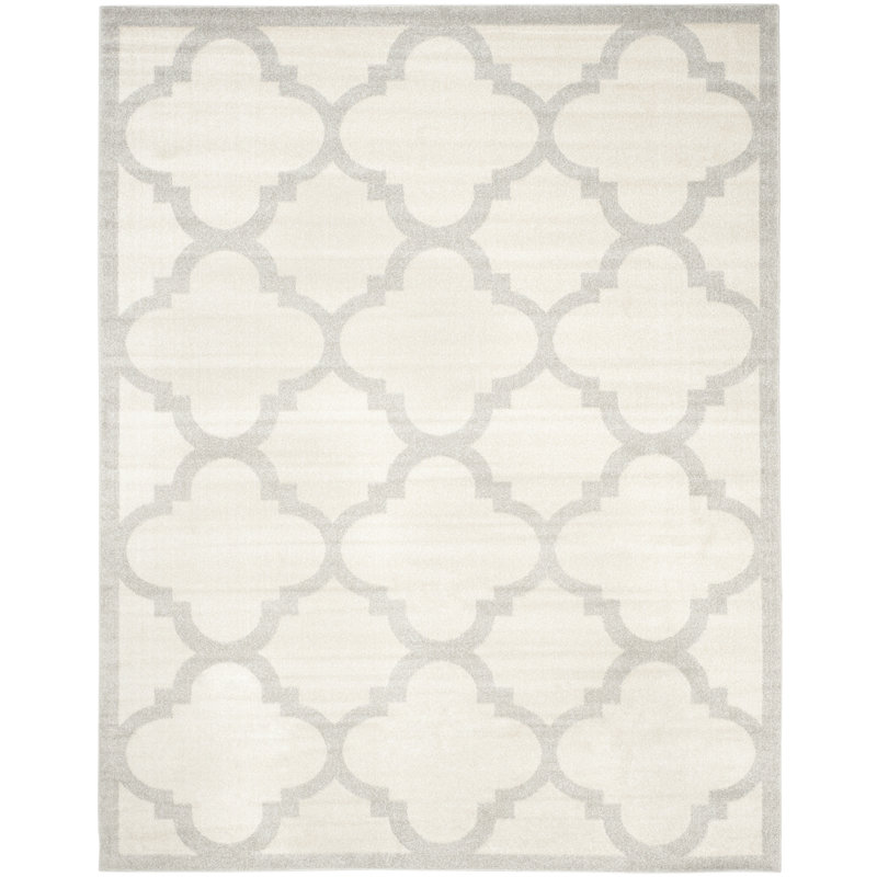 Ammundsen Geometric Beige/Grey Area Rug, Rectangle 8' x 10'